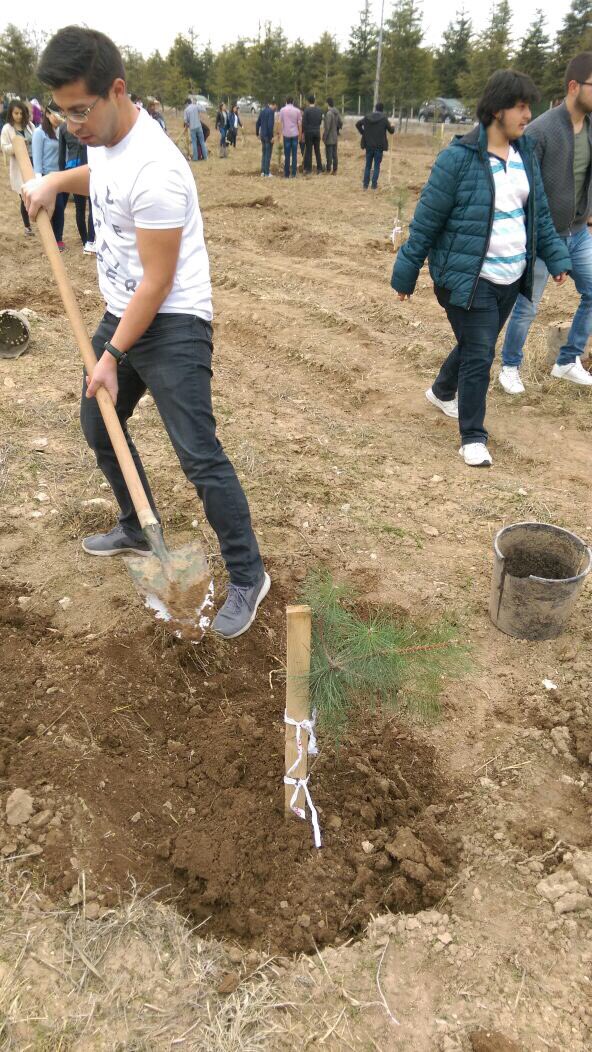 Topluluk olarak üniversitemizde düzenlenen fidan dikme etkinliğine katıldık ☺