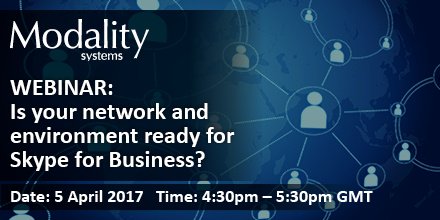 leighivansmith's tweet photo. [WEBINAR] First-hand insights to assess the impact within your #UC environment of migrating to #S4B Cloud PBX |  https://t.co/qTuWKGP5H9 https://t.co/nY6TuUjUmx