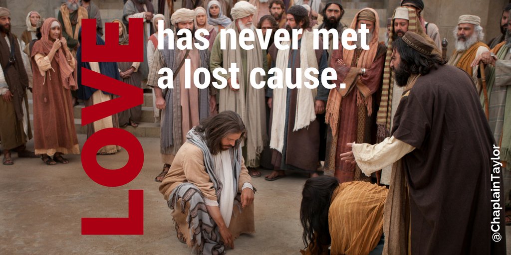 "Woman, where are those thine accusers? No man, Lord. Jesus said, Neither do I condemn thee; go and sin no more."