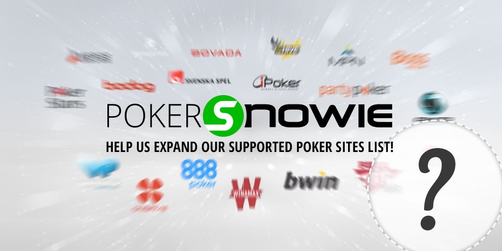 PokerSnowie's tweet photo. Is your favourite poker supported by PokerSnowie? Help us expand our supported poker sites list. Check how https://t.co/eJiPkOrw7F https://t.co/pSis6X9nP6