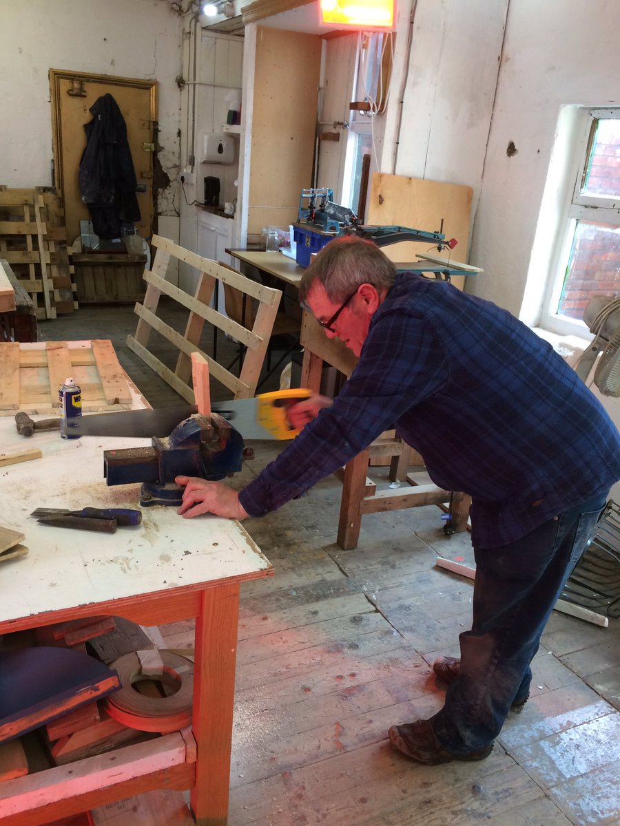 Our Mesters workshop where people upcycle wood and each other #TimeBuilders