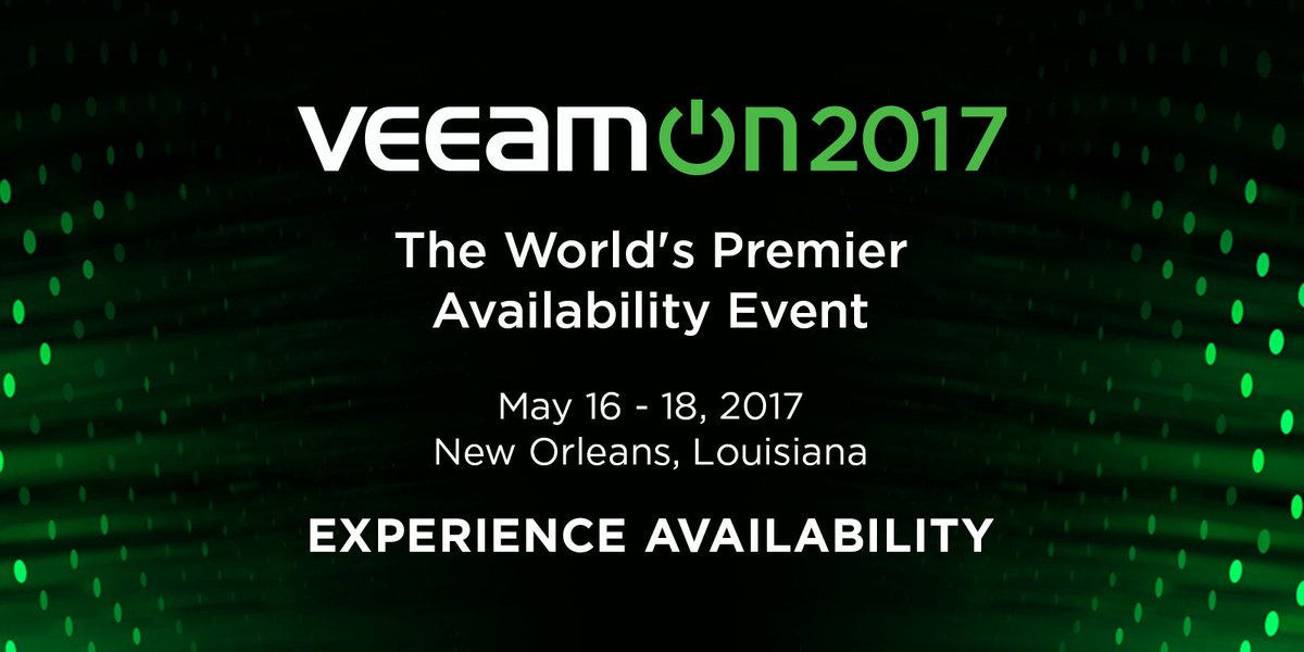 Veeam's tweet photo. Invite your friends to https://t.co/KOCLNWC6NV by tweeting with #joinveeamon, to win a trip to #VeeamON 2017! More: https://t.co/PqxebxcFBb https://t.co/DFi6Bs63Gk