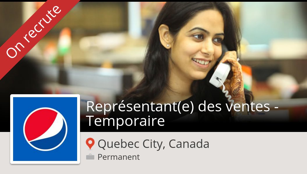 Work4_US_Jobs's tweet photo. #PepsiCo: #Représentant(e) des #ventes - Temporaire (#QuebecCityCanada) #job https://t.co/Ga2j1WBNw6 https://t.co/iWEOx0LSDM