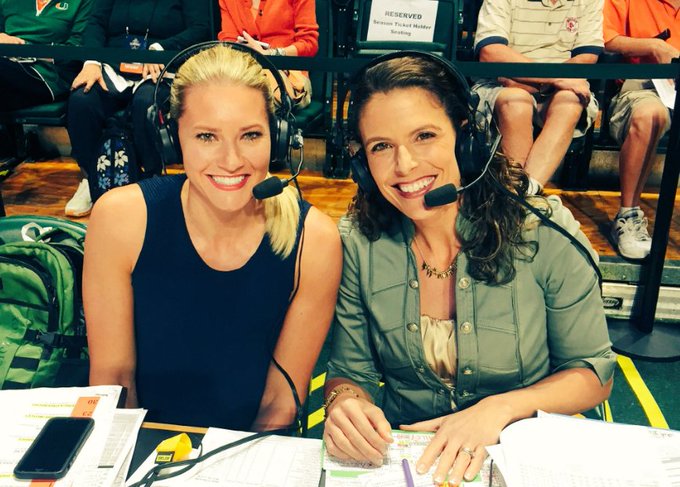 Congrats @SteffiSorensen on a great @ESPNCBB 🏀 broadcasting season 👏👏 Her last game was last night's