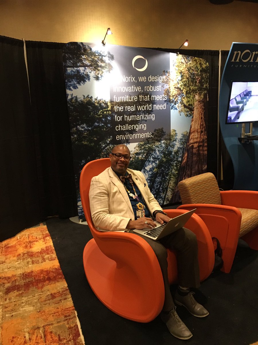 IUFInc's tweet photo. Still Rockin! Thanks Manhattan College for stopping by! @ACUIConference #ACUI17 #rocksmart @norixfurniture https://t.co/91IiwFk1Aa