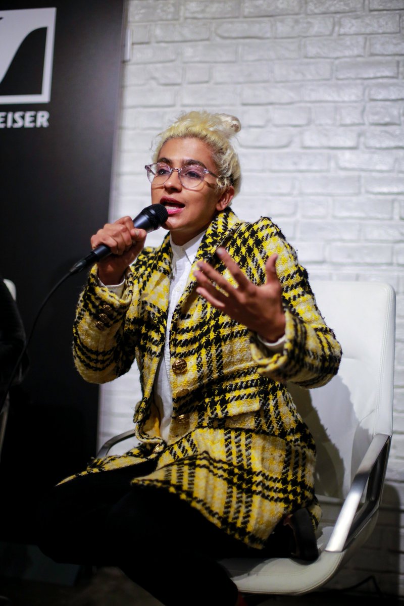 SennheiserNYC's tweet image. Women who work in sound engineering &amp;amp; music production shared their experiences in the industry at #SennheiserNYC.