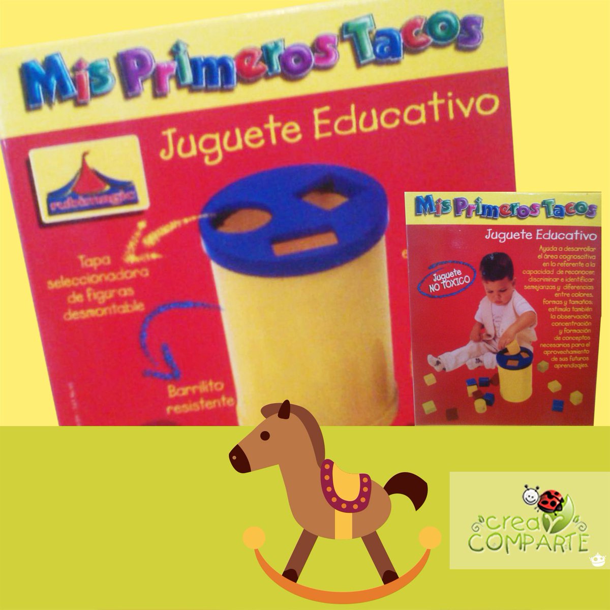 CreayComparte's tweet photo. Este juego es fantástico ayuda a desarrollar el área cognoscitiva, reconocer semejanzas y diferencias entre colores, formas y tamaños #tacos https://t.co/A7oy8yQeLP