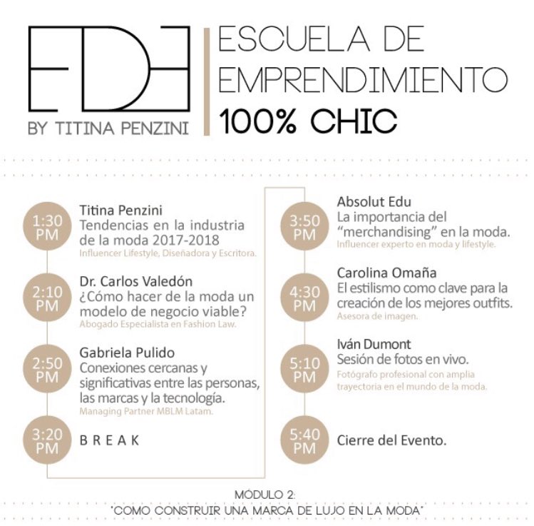 Hoy #21marzo Escuela de Emprendimiento 100% Chic #EDE by <a href="/titinapenzini/">Titina Penzini</a>