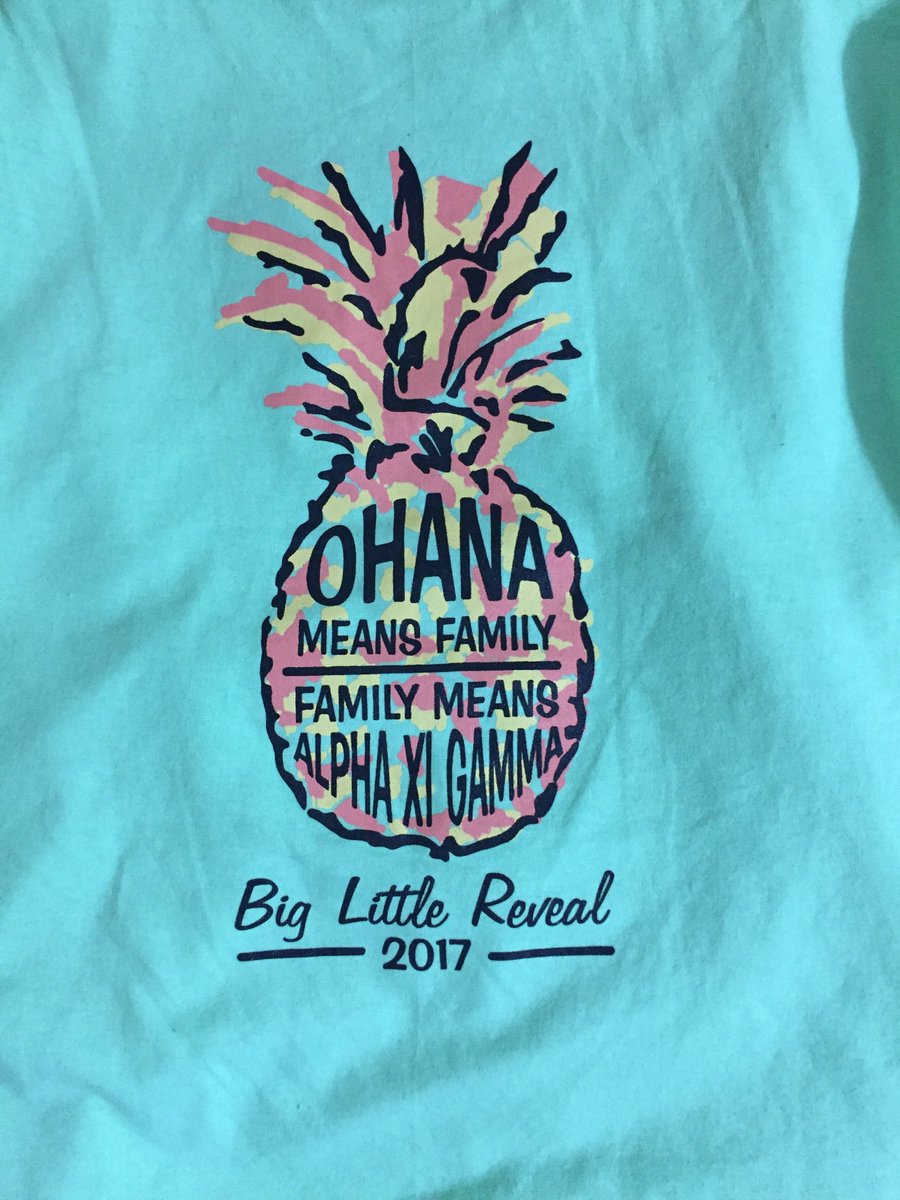 BurnettsSpec's tweet photo. Really liked this design that the Alpha Xi Gamma supplied for their "Big/Little Reveal" https://t.co/A381q8XsgF