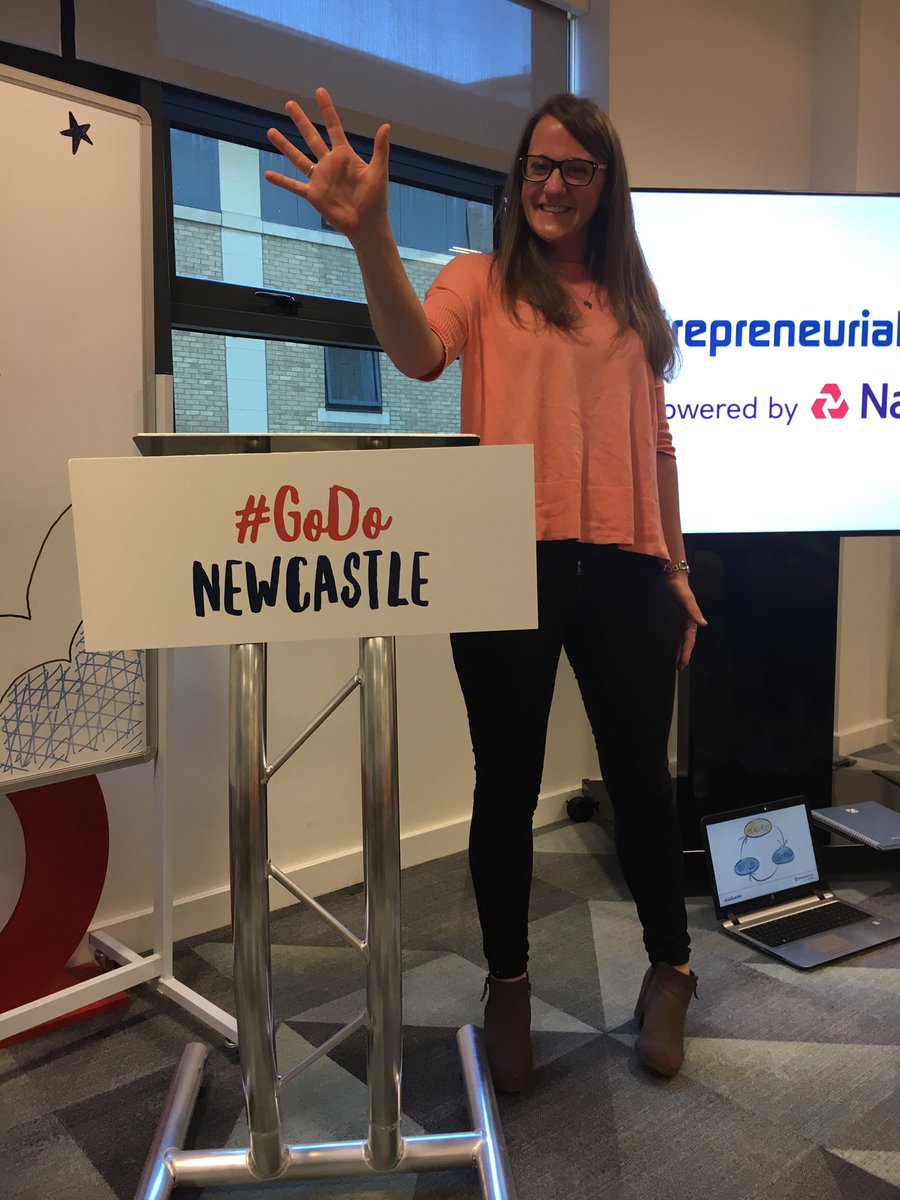 OT_onthego's tweet photo. 5 senses? Wrong. #Pitch practice @ESparkGlobal #GoDoNewcastle Halfway through the #sprint !!! https://t.co/GfPUuZBLpK
