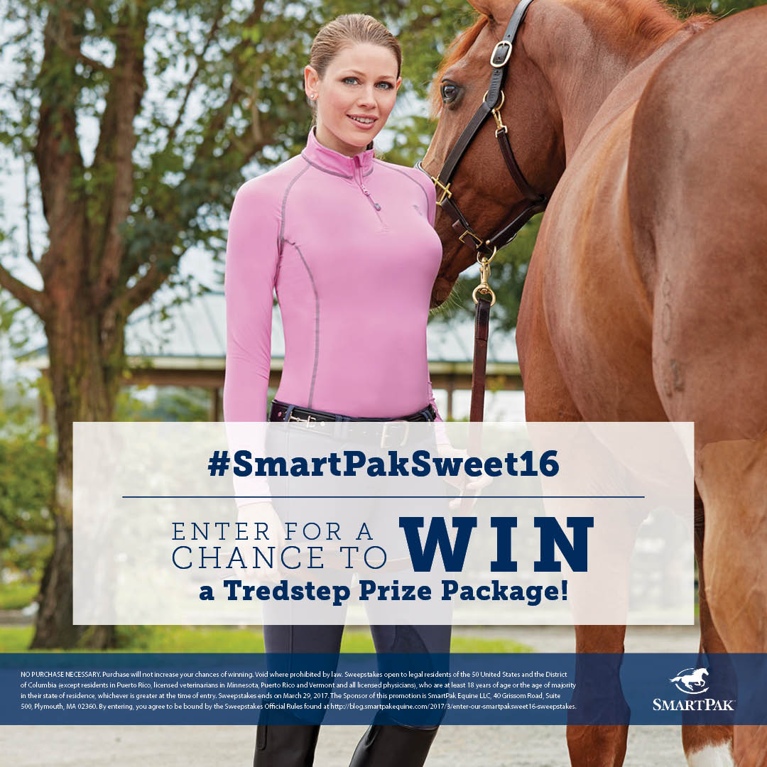 SmartPak's tweet photo. Enter for the chance to win a #SmartPakSweet16 prize package from Tredstep & more by filling out this form: https://t.co/5KXGkRUwon https://t.co/BiQNk36XRy