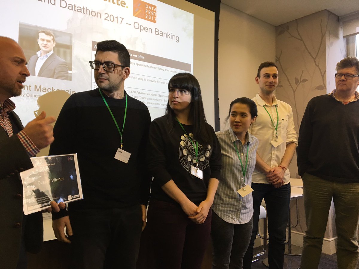 GhelaBoskovich's tweet photo. And our overall winner @ #DataFest17 - big Congrats to team Pemenang!! @DeloitteScot @EdiFintech https://t.co/3qiSlvTnQX