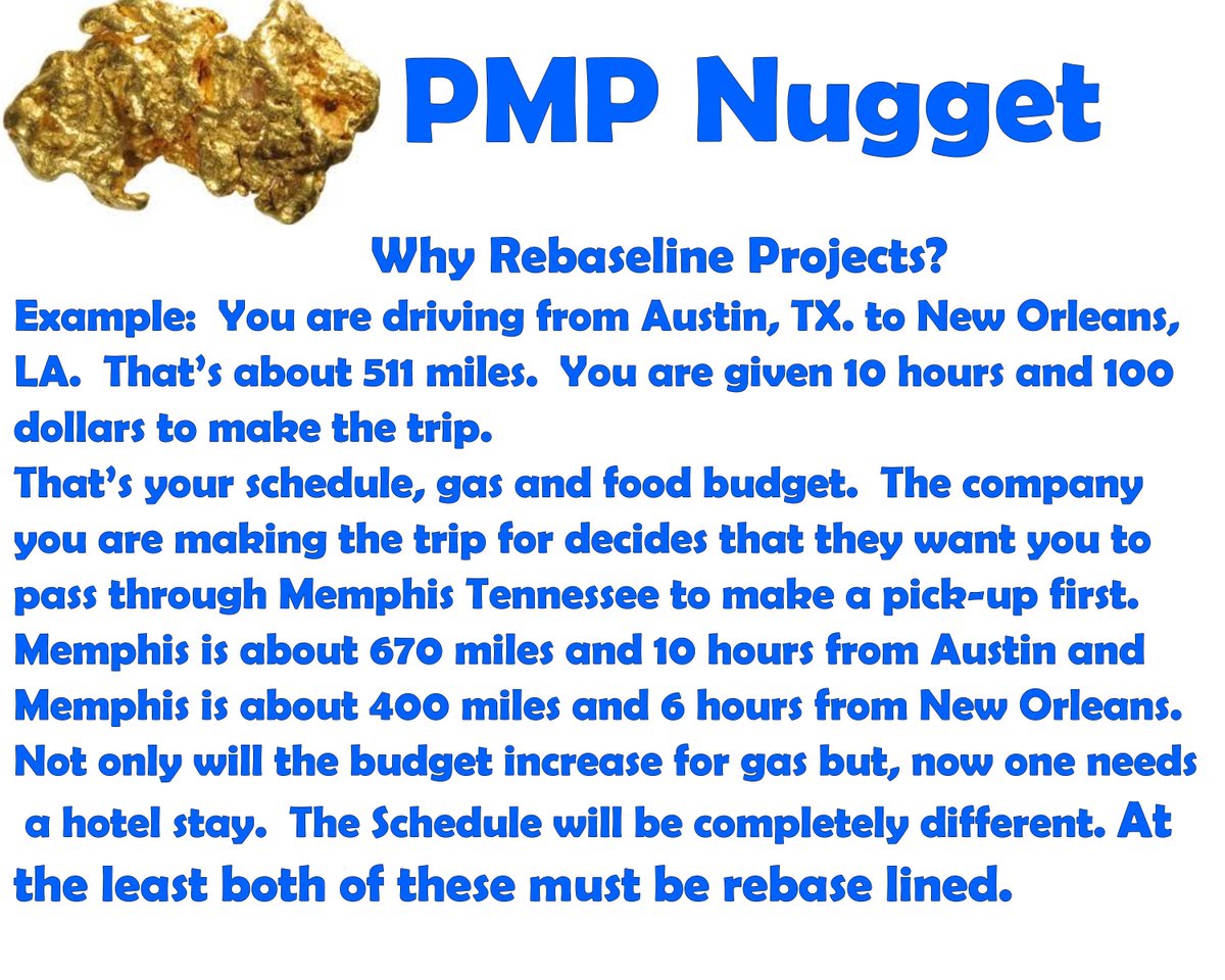 kdlemieux's tweet photo. Rebaselining a Project: #PMPNugget, #PMP, #PMPStudy, #ThePMPTrainer, #Baseline, #PMPCertification, #ProjectBaseline. https://t.co/xxvL8oz0L2