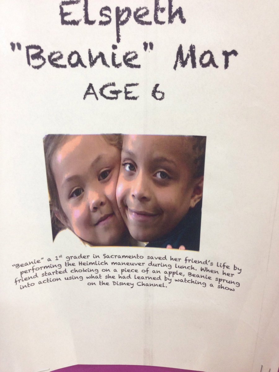 peteacherjfo's tweet photo. #UnderwoodPE Hero of the Week! Beanie learned the Heimlich watching TV, then used it to save another First Grader's life! #herostrong https://t.co/XNgdmCyx9f