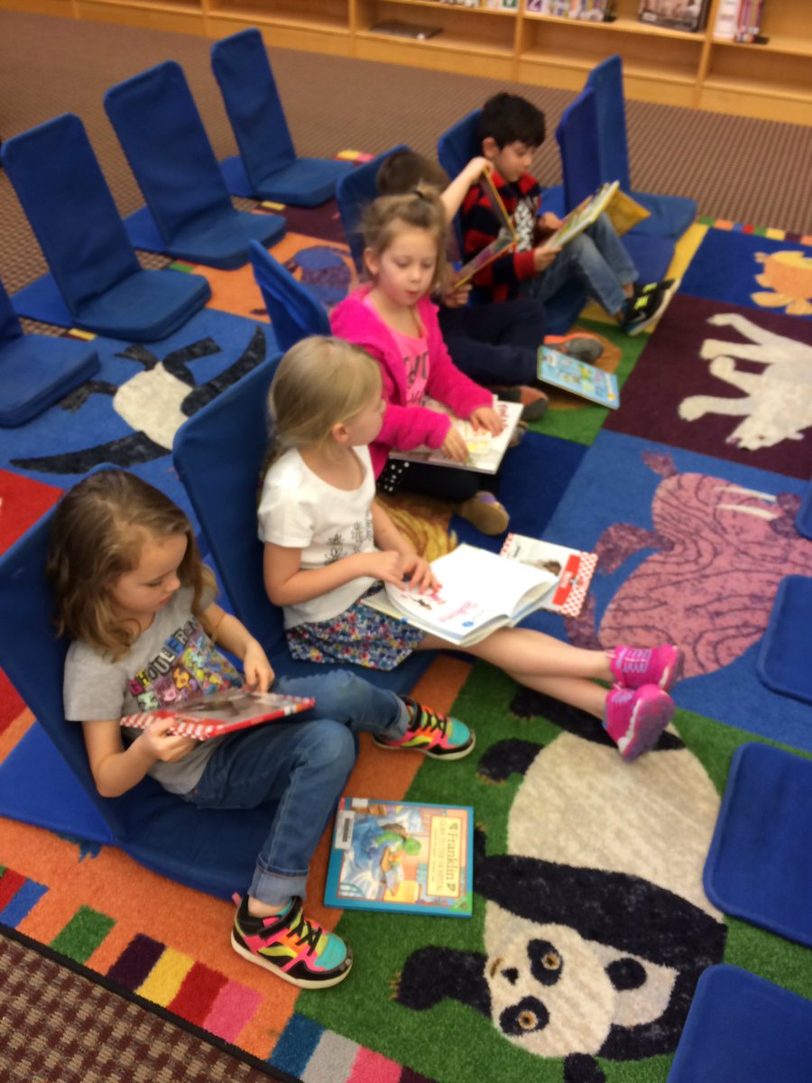 Literacy Centers in the library <a href="/MadisonPlaceK5/">Madison Place</a>