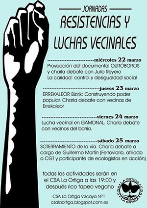 Autogestión, resistencia y lucha vecinal en <a href="/csalaortiga/">CSA La Ortiga</a> <a href="/Gamonalenlucha2/">Gamonal sigue en lucha</a> <a href="/Ouroborosdocu/">Ouroboros Documental</a> <a href="/Errekaleor/">Errekaleor Bizirik!</a> ultimocero.com/noticias/2017/…