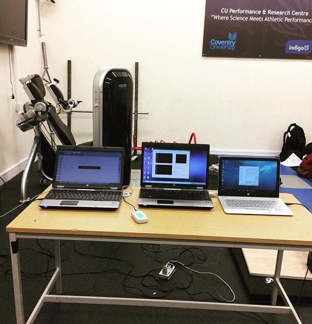 mujofitness's tweet photo. #MRes project well under way, @VJones160 tripling up on π» power π€π‘ #Biomech #UpperQuadrant #DataCapture #ObjectiveMarker https://t.co/FEGioGqiPH