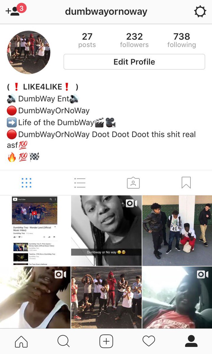 DumbWayTrez's tweet photo. Y'all go follow DumbWayOrNoWay IG🎥
It's life of DumbWay Trez &amp; The Squad🔥💯🏁
#DumbWayOrNoWay 
🔥💯🏁 https://t.co/YGF7ZW3b8D