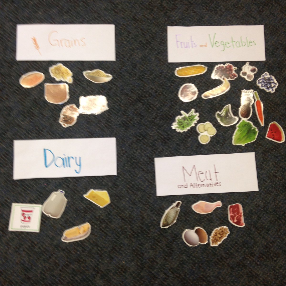 JGteachered's tweet photo. Today in blue room we learned about the 4 food groups 🌈 and planted some herbs 🌱@FullDayFun https://t.co/OQwGZUdG0k