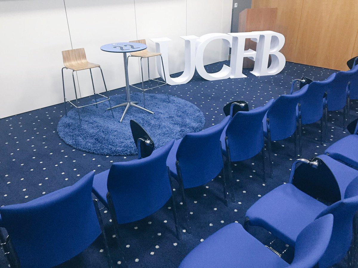 ucfb's tweet photo. We're set for @Carra23 Executive Guest Speaker session tomorrow, hosted by Dr Brian Barwick, at UCFB Etihad Campus🌟 RT if you're attending https://t.co/T5BOTfhyUl