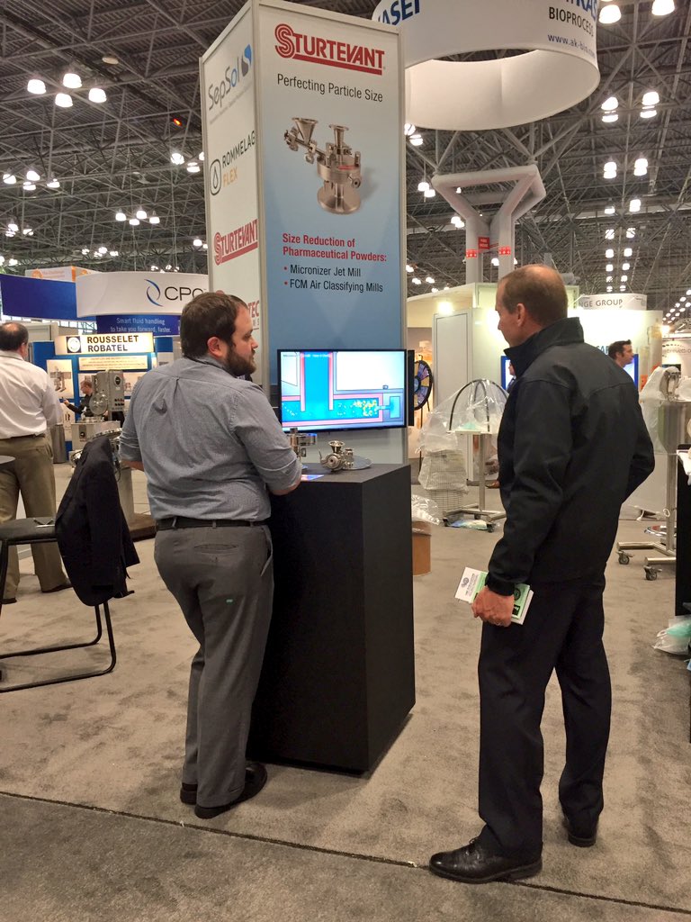 SepSol1's tweet photo. For @SturtevantInc at @INTERPHEX in booth 3835 we have their 2" and 4" sanitary micronizers on display #interphex #sepsol https://t.co/hRqrbOsNH3