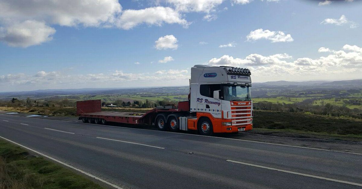 Our Low Loader out in Shropshire today #Scania #ScaniaV8 #Recovery #Shropshire