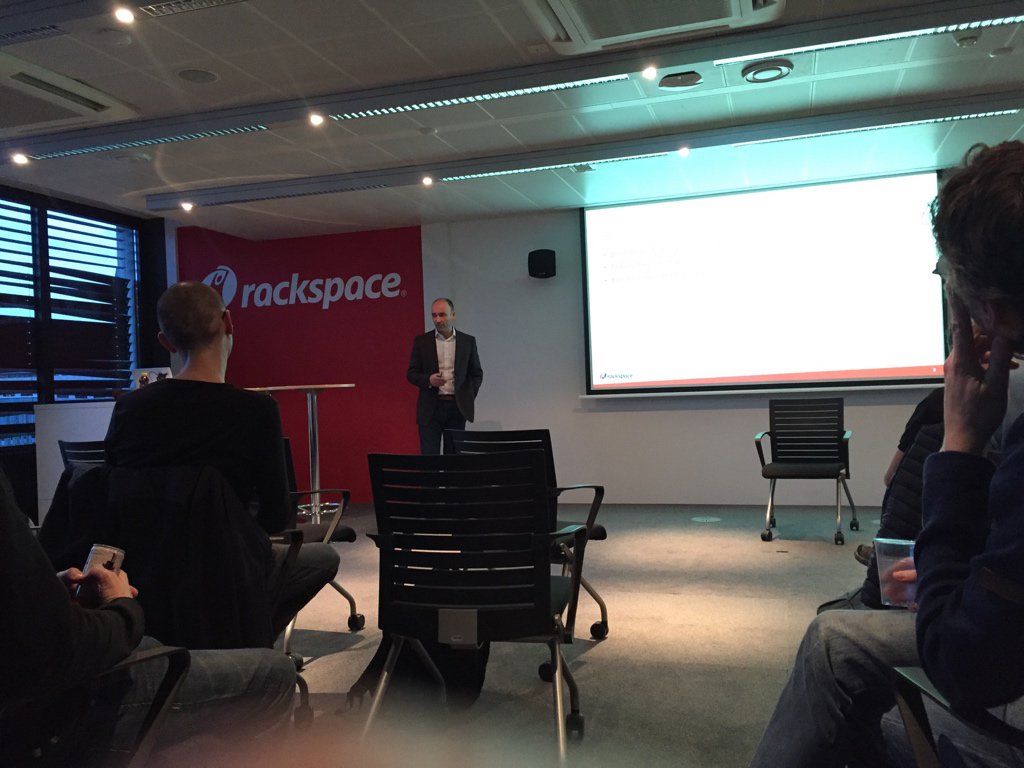OpenStackCH's tweet image. Geoff Higginbottom from @Rackspace speaking on nagios and stackstorm to manage your #openstack deployment