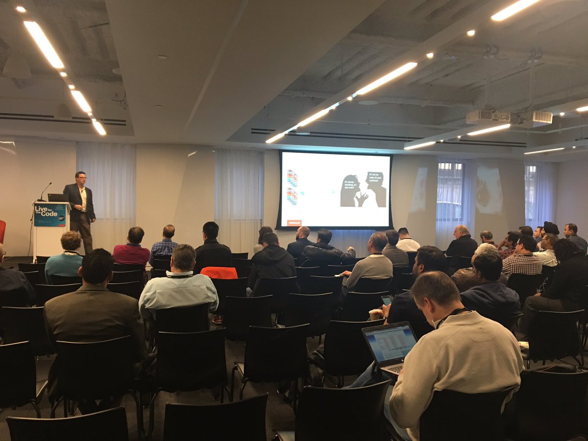 wrecks47's tweet image. @DanKoloski on Machine Learning Turbocharging Ops Part of DevOps at #OracleCode NY #OracleMgmtCloud