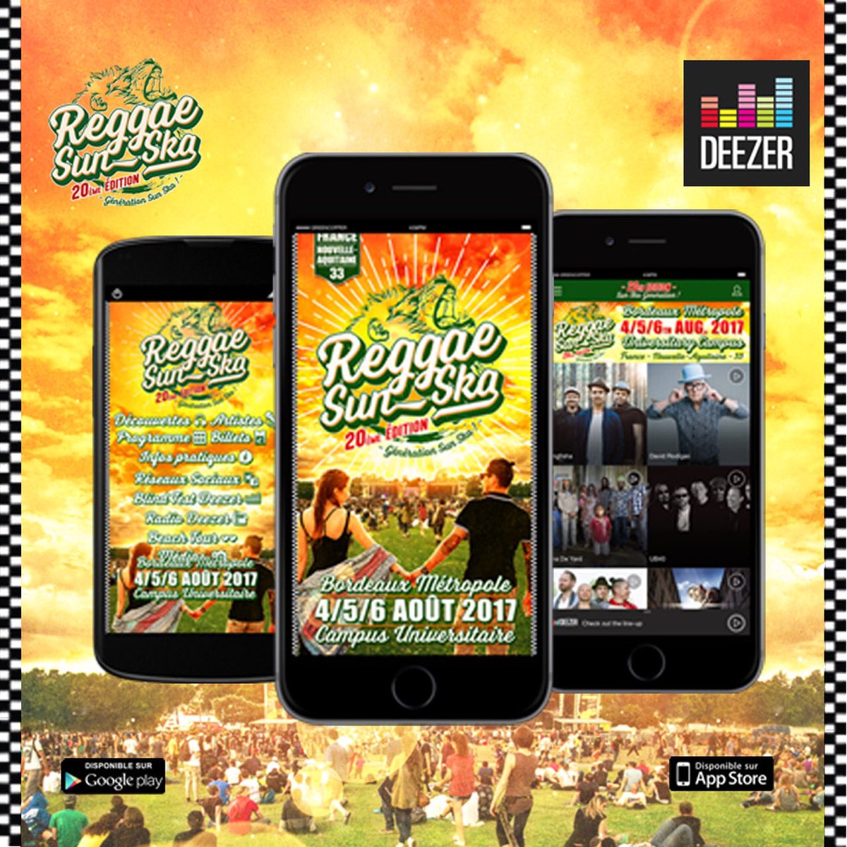 La voilà ! La nouvelle appli en partenariat avec <a href="/DeezerFR/">Deezer France</a> et <a href="/greencopper/">Greencopper</a> ! In-dis-pen-sable ! oneevent-oneapp.com/reggaesunska-2…
