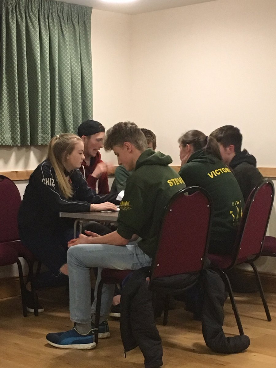Our county chairman and county field worker payed a visit to Coquetdale YFC having a social quiz last night #yfcdoitbest