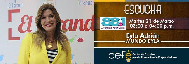 Ya casi listos para compartir una grata conversación con <a href="/EylaAdrian/">Eyla Adrian</a> en <a href="/Mundoeyla/">Mundo Eyla</a> el la emisora <a href="/adultojovenfm/">Adulto Joven 88.1 FM</a> 88.1fm