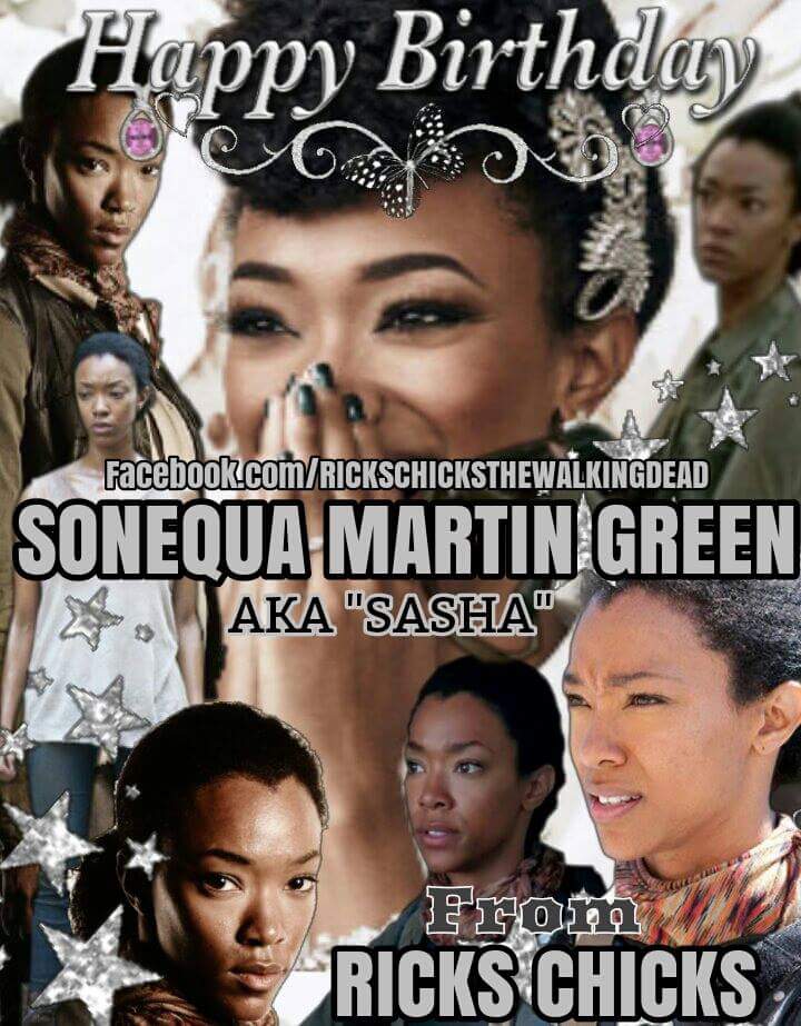 HAPPY BIRTHDAY 
SONEQUA MARTIN GREEN From all of us at  