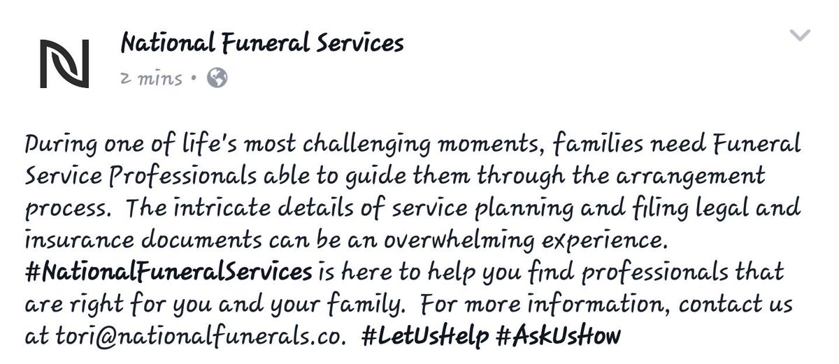 nationfunerals's tweet photo. #FuneralPlanning #Funerals #FuneralService https://t.co/I5Ab9QYCYw