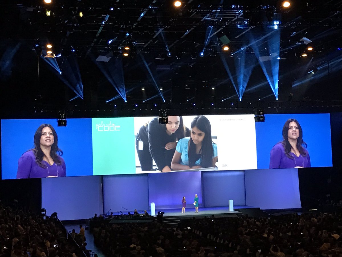 sanran7's tweet photo. @GirlsWhoCode helping women fill 500k open programming jobs.  #IBMInterConnnect @IBMBluemix @IBMWatson https://t.co/kJyQTZfCDM
