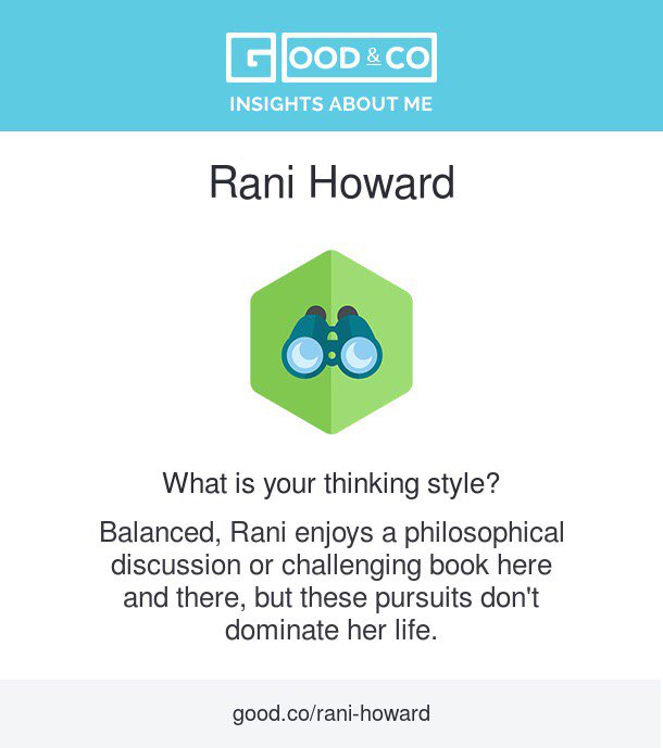 TheEvilRani's tweet photo. About me from @ingoodco: "Balanced, you enjoy a philosophical discussion or challenging b..." https://t.co/aV6EDZjnf1 https://t.co/ZKLkXSnJWq