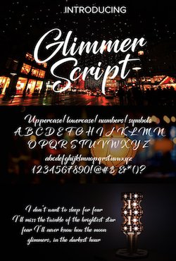 Markzware's tweet photo. #Free_Font: #Glimmer_Script #Font by @Miglena_Spasova #script #script_font #brush_script #font_free #font_freebie https://t.co/SGiYxrNqWU https://t.co/S3TnCIuf52