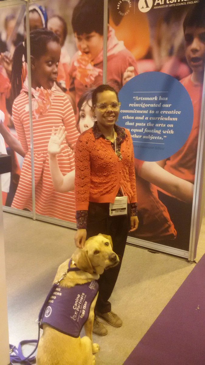 Artsmarkaward's tweet photo. Some more pics of the dogs @canine_partners @EducationShow on Sat. They were very popular! 😀🐕#EdShow17 #mansbestfriend https://t.co/xsawdg5I7h