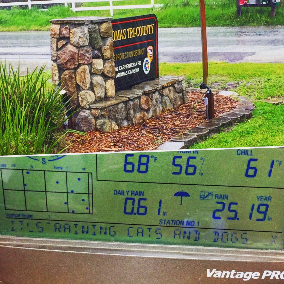 ATCFire's tweet image. It is officially "raining cats and dogs".  Roads are wet and slippery. We've had a number of traffic collisions this am. Drive safely!