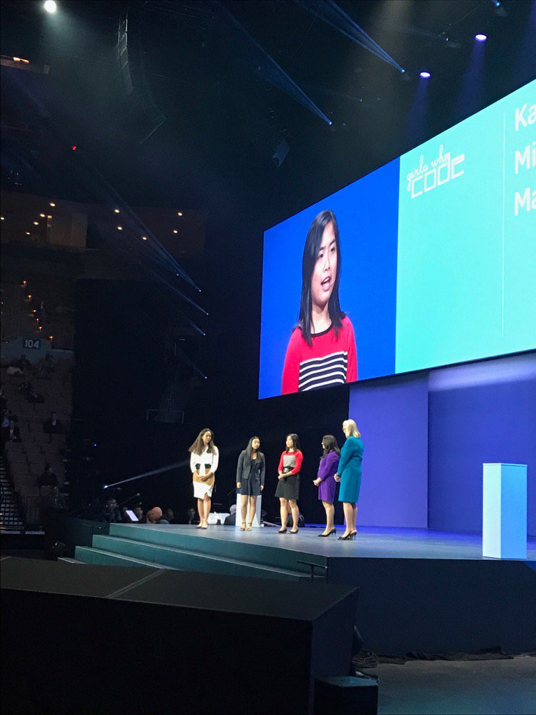 NancyKramer's tweet photo. "You can not be what you can not see" BRAVO @GirlsWhoCode and @IBM #IBMInterConnnect https://t.co/TVmNRWt8we