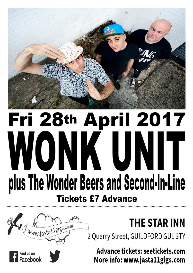 We are putting this on Fri 28/4 @StarBackroom. Guildford <a href="/wonk_unit/">WONK UNIT</a> <a href="/TheWonderBeers/">The Wonder Beers</a> and <a href="/silpunkrock/">Second In Line</a> It's going to be a cracker! That's all!
