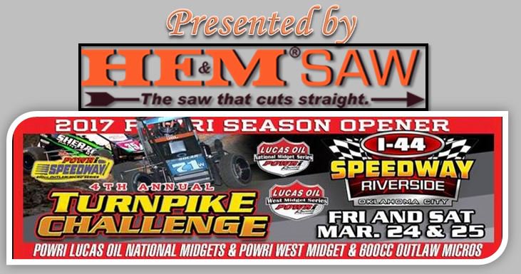 Thrilled to sponsor the 4th #TurnpikeChallenge on Mar. 24th-25th in OKC for the 2017 POWRi Season Opener! <a href="/POWRi_WEST/">POWRi West Racing</a> @I44SpeedwayOKC 🇺🇸🚗