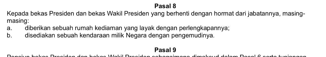 UU 7/1978 Pasal 8