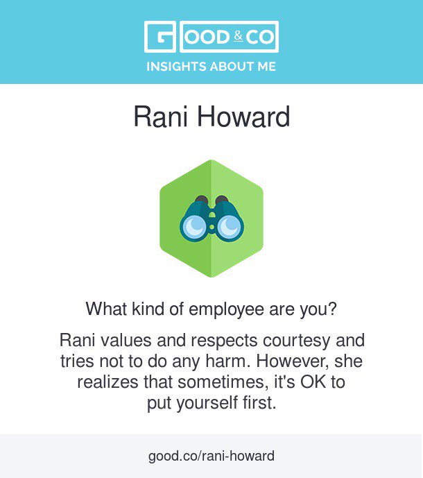 TheEvilRani's tweet photo. About me from @ingoodco: "You value respect and courtesy and try not to do any harm, but ..." https://t.co/aV6EDZjnf1 https://t.co/HBdqEk6v2r
