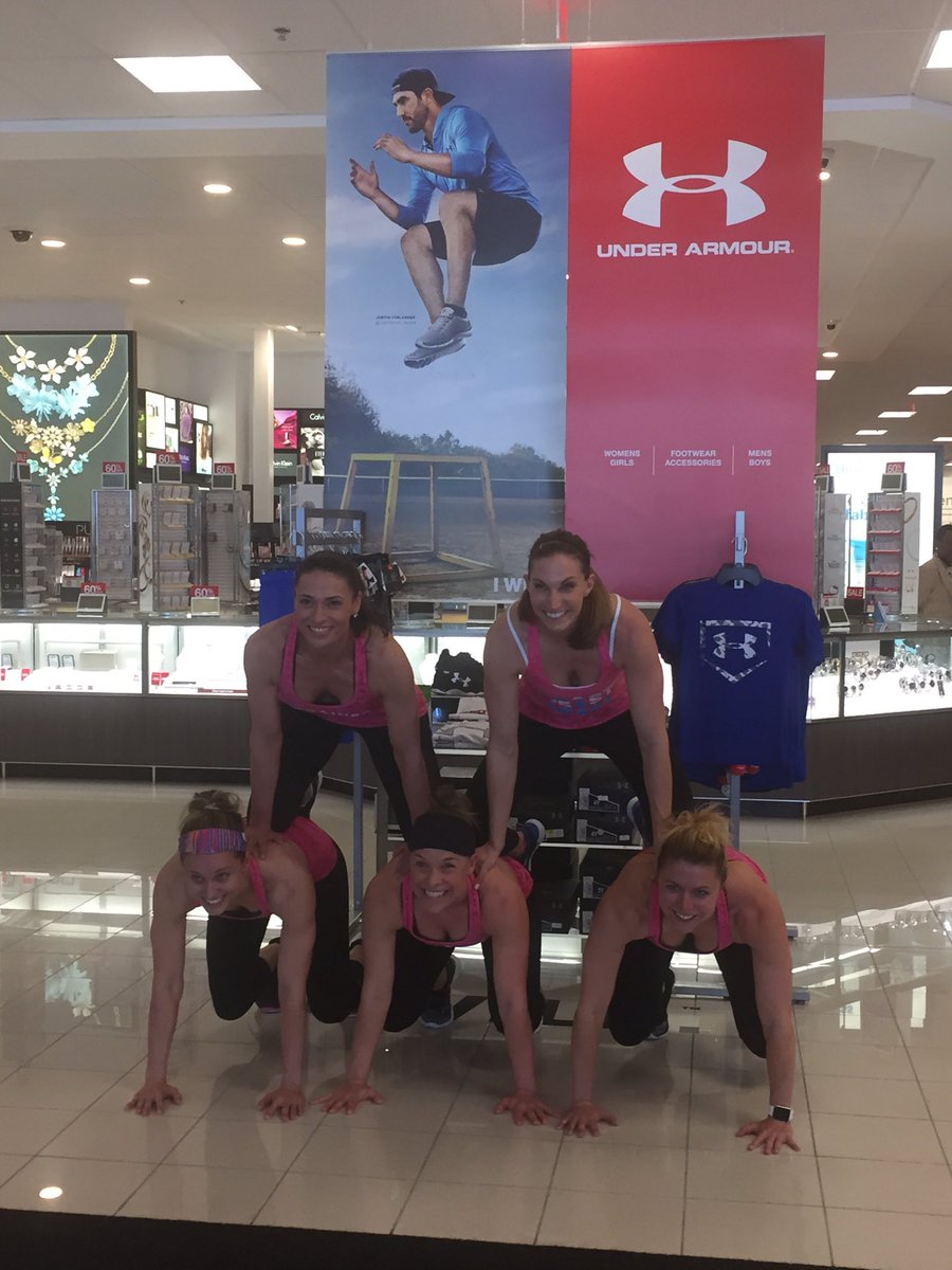 JRBlake12's tweet photo. Had some ladies from @BurnBootcamp come in our store to record their @Kohls @UnderArmour Bear Crawl Challenge. #lifeatkohls #store1525 💪🏼 https://t.co/80xLZHHKan