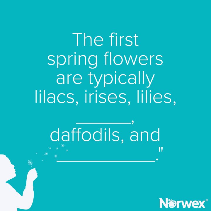 norwex's tweet photo. Try your hand at this week's #SpringTrivia for a bazillion Internet cool points. https://t.co/g0qMUNXYZn