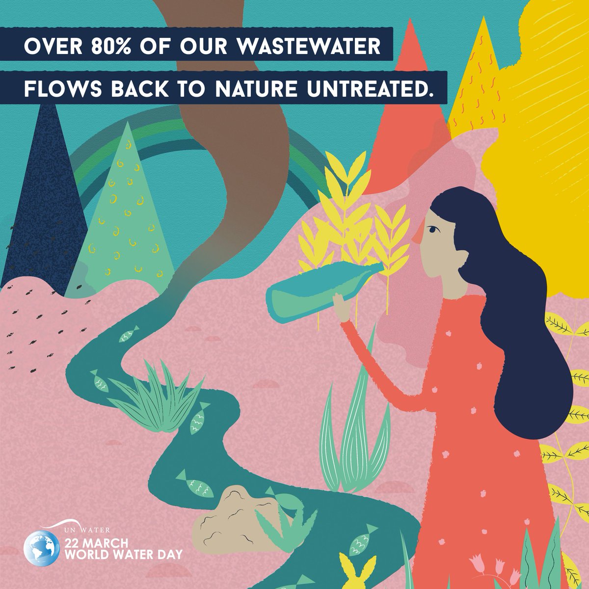 UN's tweet photo. Wednesday is #WorldWaterDay. The #globalgoals call for increasing water recycling &amp; safe reuse, see: https://t.co/udZuc0iSmv https://t.co/KBjdp0UOqF