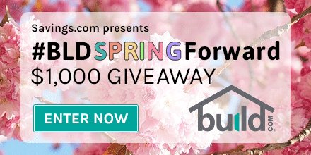 savings's tweet image. We have $100 @buildcom gift codes up for grabs! Enter: ow.ly/QoW930a7G6x #BLDSpringForward