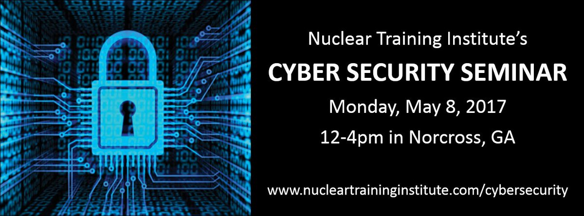NuclearQuality1's tweet image. JUST ADDED:  Cyber Security for the Nuclear Supply Chain seminar with George Lipscomb: nucleartraininginstitute.com/cybersecurity/  #nucleartraining