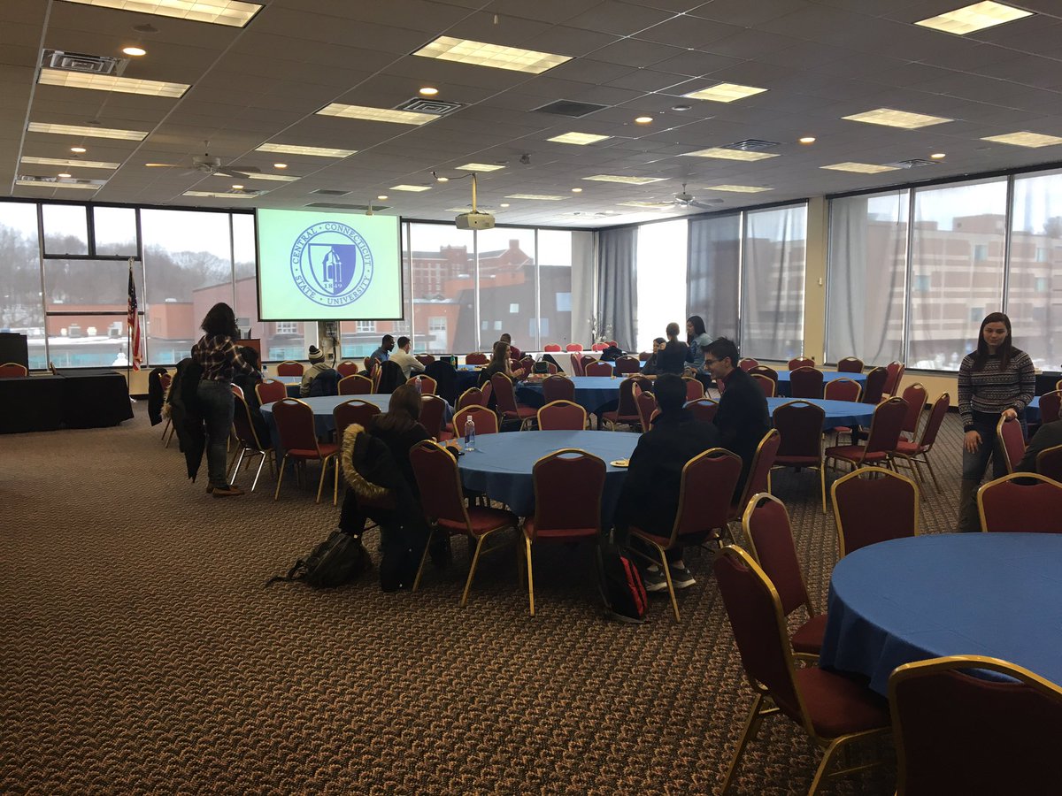thisroadweareon's tweet photo. CCSU has the SGA to thank for organizing this event. Here they all sit together before the start to the meet and greet! #MeetPresToro https://t.co/5p5jq8xgq4