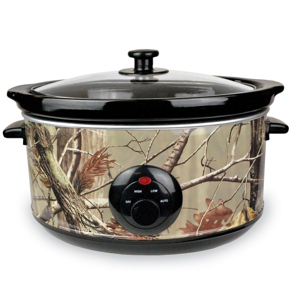 Realtree's tweet photo. #RealtreeAP 5 Quart Slow Cooker - for the hunter & cook in your family! https://t.co/SqxXSzyowv 5 quarts, ceramic, easy to clean. https://t.co/2D2gnCWYP1